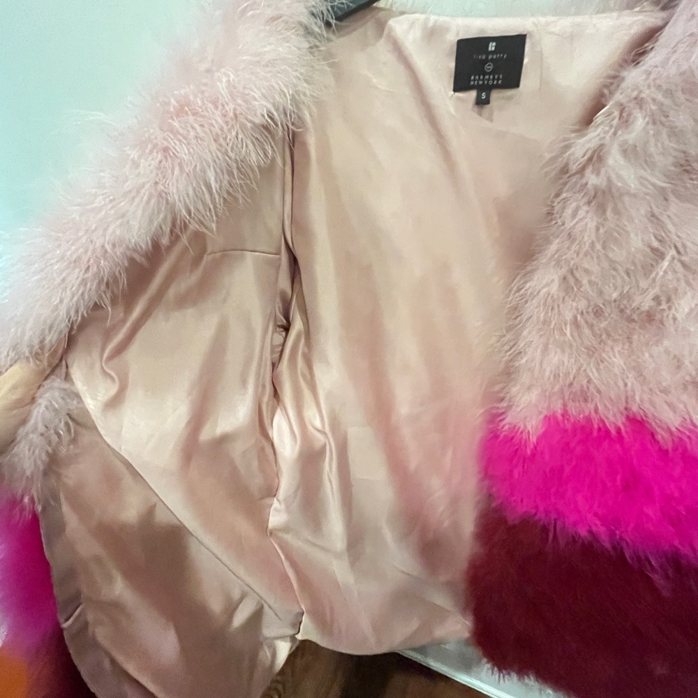 Lisa Perry Blush Feathered Vest - Picture 3 of 10